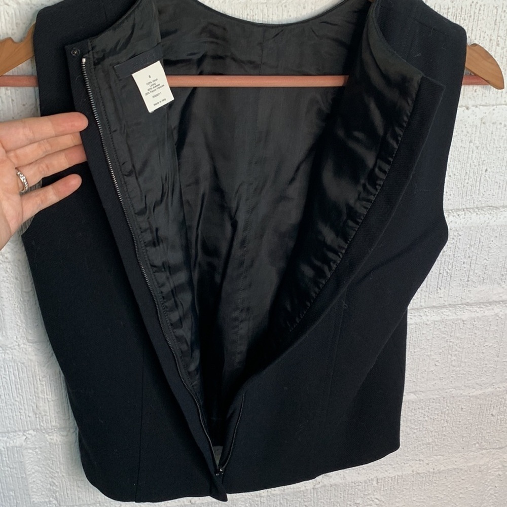 J. Crew Collection Wool Tailored Structured Black… - image 4